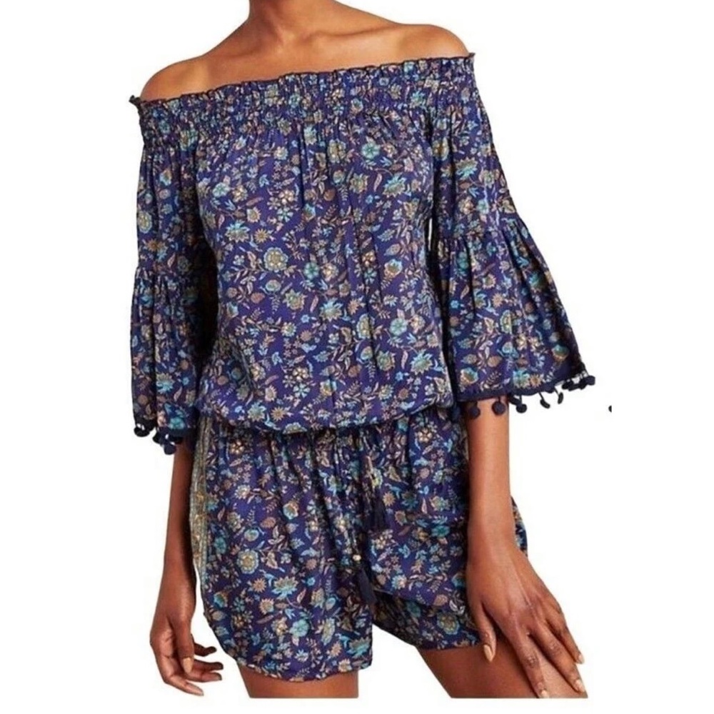 NWT Anthropologie Raga Kassie Off Shoulder Romper in Size Small
